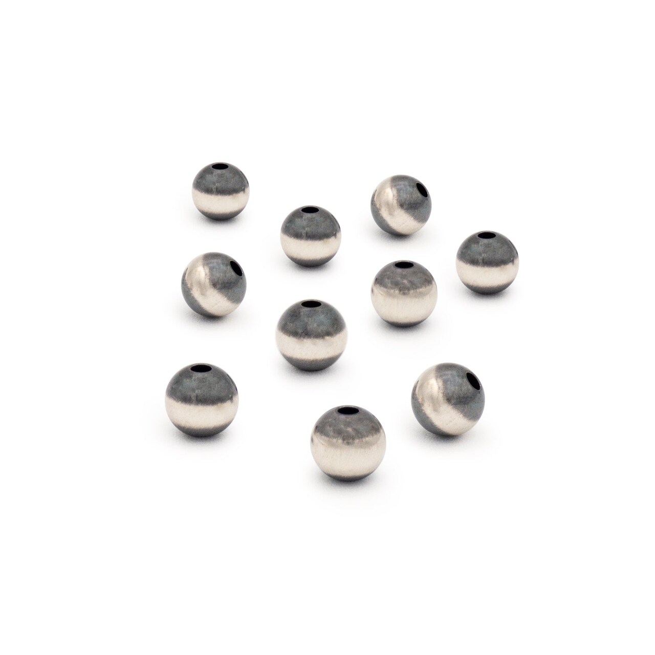 JewelrySupply Sterling Silver Navajo Style Pearl Loose Beads for Crafting and Jewelry Making Bracelets, Necklaces, Earrings, Make Your Own Jewelry
